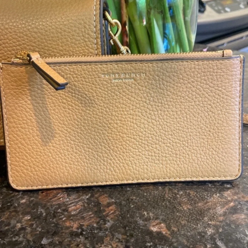 Tory Burch Tan Pebbled Leather Crossbody